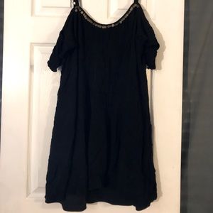 Trapeze sun dress with off shoulder straps